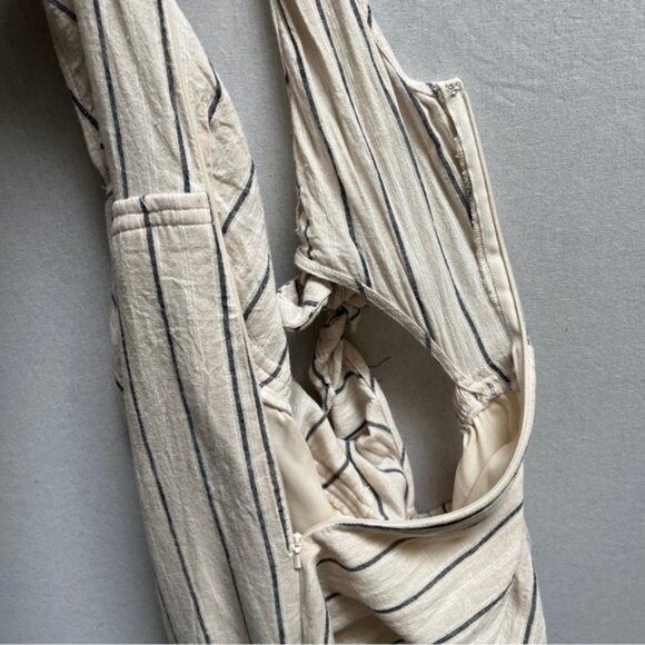 Gentle Fawn Arthur Linen tie back stripe jumpsuit Sz 2 - Picture 4 of 16
